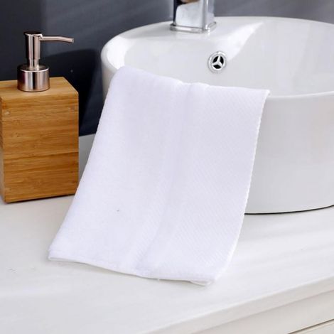 Serviette De Sport - Serviette De Yoga - Microfibre 75 Cm X 35 Cm - Blanc - Pour Gym Natation Camping Voyage - 1 Piece (1/5)