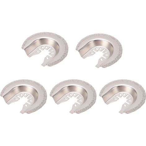 GARRYFIZH Jeu de 5 lames de scie oscillantes universelles en carbure de diamant pour l'enlèvement de carrelage, de coulis, de béton et de maçonnerie