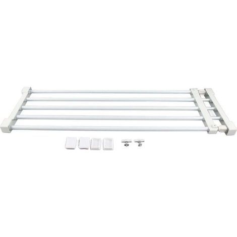 Étagère de Rangement Extensible pour Placard à Vêtements, Diviseurs de Garde-robe Réglables, Séparateur de Tension pour Armoire, Armoire, Salle de Bain, Cuisine, Bibliothèque(75120CM) (1/4)