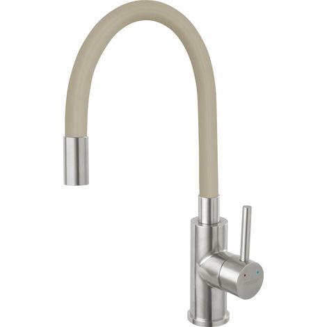 Ferro BZA4PSS grifo beige con caño giratorio y flexible