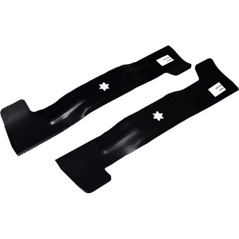 2 Lames de tondeuse - Acier 50CrV4 - Compatible MTD Gutbrod Yard Man - Droite et Gauche - 46,5 cm (1/4)
