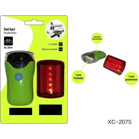 Jeu De Lumieres Led Alimentees Par Batterie Avant Arriere Bicyclette Montage Universel Xc-2075 (1/5)
