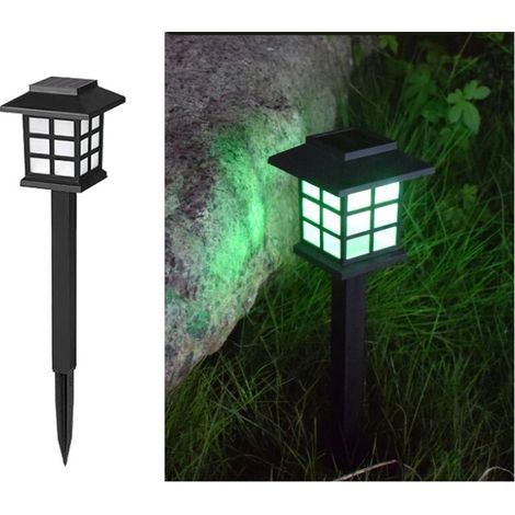 Lot de 4 lampes solaires de jardin, lampes solaires d'extérieur, lampes LED étanches pour jardin, douille de jardin, éclairage public, 4pcs, lumière multicolore (1/5)