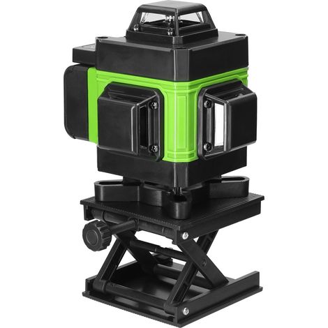 Niveau laser multifonction 4D à 16 lignes, avec autonivellement de 3°, rechargeable via USB, perche télescopique de 1,2 m et trépied inclus (1/5)