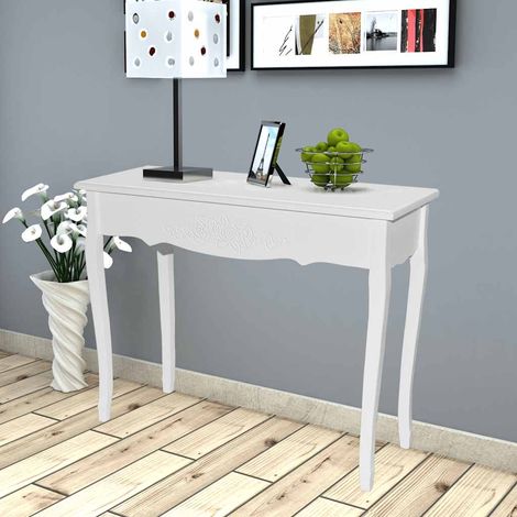 Table de console et coiffeuse-Table d'entrée Blanc (1/5)