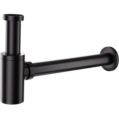 Universelles schwarzes Waschbecken-Siphon-Rohr, Waschbecken-Siphon, Edelstahl-Siphon, 1 1/4 x 32 mm, Badezimmer-Siphon, Waschbecken, Metallrohr, Siphon-Rohr, Siphon-Rohr, Siphon, verstellbares Waschbe