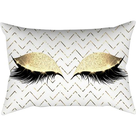 Housse de coussin lombaire 30x50cm brillant pour canapé, lit et voiture (1/5)