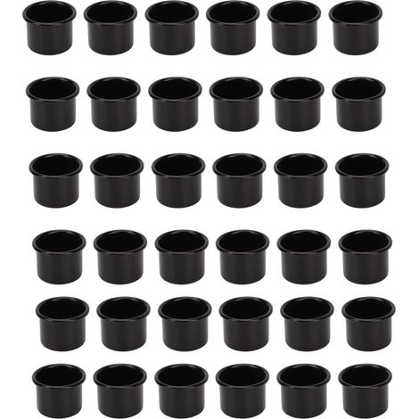36 pièces bougeoir Tasse Ronde Noir Vide en Aluminium Bricolage Chandelier Pots pour la Fabrication de Bougies Cadeaux de Stockage (1/5)