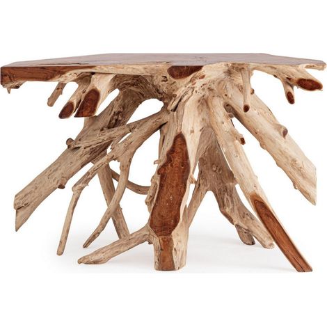 Console racines originales en teck Zanda 120cm (1/5)