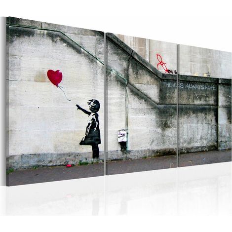 Tableau il y a toujours de l'espoir, banksy - 120 x 60 cm (1/3)