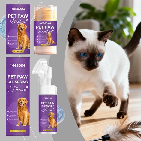 Gamme Soin des Pattes d'Animaux : Mousse Nettoyante Douce et Hydratante pour Coussinets de Chats et de Chiens (1/5)