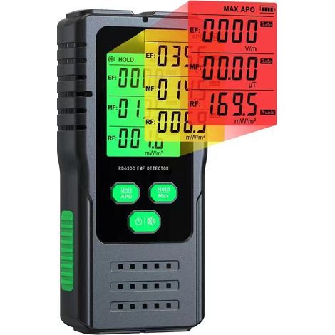 Appareil de mesure Détecteur de rayonnement Champs électromagnétiques numériques Portable EF/MF/RF Électromagnétique (1/4)