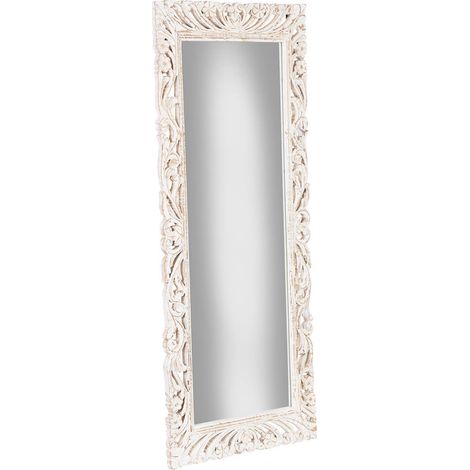 Espejo de pared de madera blanco 60x120x2,5h cm