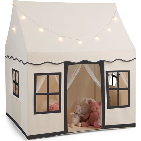 Kids Play Tent Indoor Kids Playhouse with Star Lights Toddler Castle Play Tent (1/5)