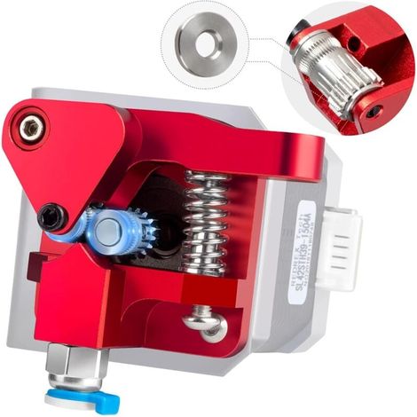 Ender 3 Dual Gear Extruder MK8 Metal Drive Feeder Upgrade for Ender 3 V2, Ender 3 Pro, Ender 3 Neo Series, Ender 5 Series, CR10 Series, Voxelab Aquila (21.5mm Motor Shaft) MUMU (1/4)