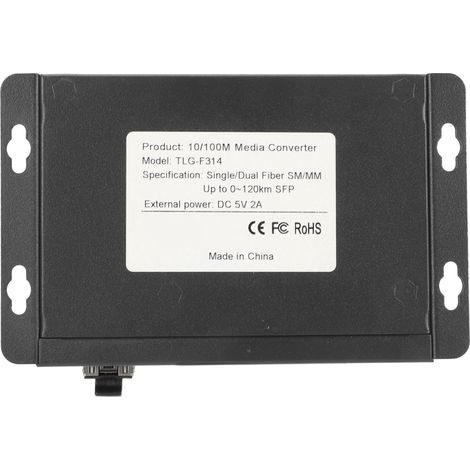 Convertisseur de média fibre SFP 1 port optique 4 ports électriques jusqu'à 120km RJ45 Ethernet switch fibre 100‑240V prise EU (1/5)