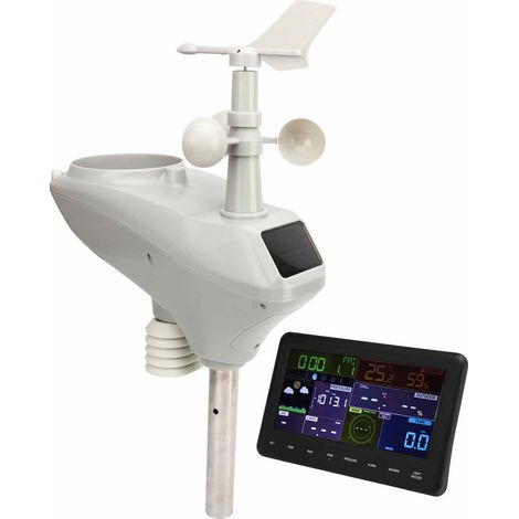WLAN-Wetteruhr mit Wetterwarnung, kabellosem Außen-Wettersensor für den Innenbereich, 100–240 V, EU-Stecker (1/5)
