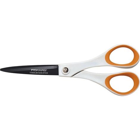 Fiskars Titanium Antihaft-Schneider weiß und orange 18 cm (1/2)