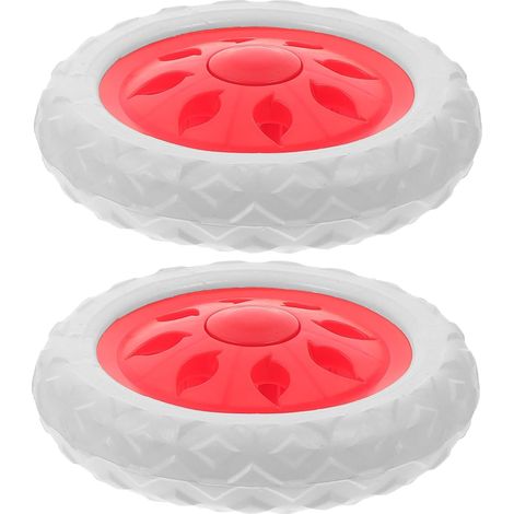 Roues de chariot rouges, 1 paire, en caoutchouc EVA, rechange