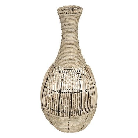 Atmosphera – Vase décoratif en rotin long 63 cm – Couleur beige – Dimensions 29x29 cm – Pour fleurs séchées – Décoration intérieure moderne (1/4)