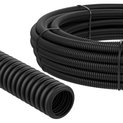 Konvektionsschlauch – 2 Meter – Polypropylen – Kabelschutz – Innen/Außen/Automobil – Schwarz Ø 22 mm (1/5)