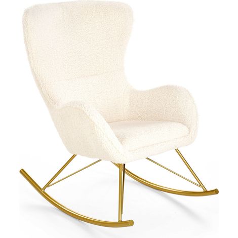Mecedora Houston 1326, Crema, 106x72x100cm, Tapiz, Metálico