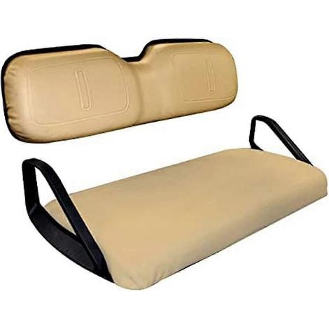 Ensemble housse de siège avant et dossier beige pour voiturette de golf EZGO TXT 1994-2014 (références 71602-G04 et 71753-G04). Bonne qualité. (1/5)
