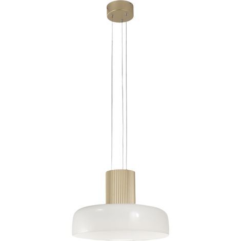 Suspension Led Lunar 26 W 3150 Lm Cct 2700 K/3000 K/4000 K, Structure En Métal Et Verre Soufflé, Intensité Variable Par Paliers, Blanc - Lunar (1/3)