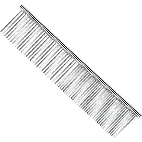 Outil de toilettage en acier pour animaux de compagnie, peigne de finition pour caniche, longueur 19 cm (1/5)