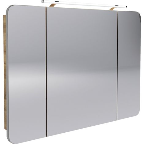 FACKELMANN Milano Spiegelschrank Ast Eiche - 110cm (1/8)