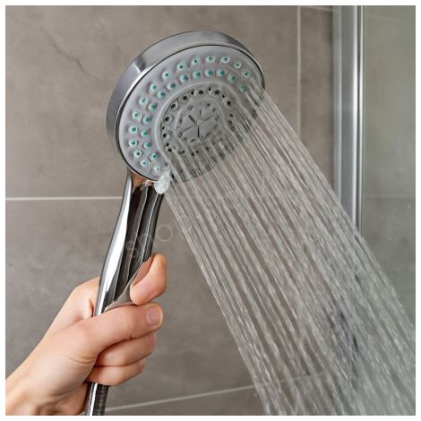 Pommeau de Douche Réglable 5 Jets Chrome – 22 cm  Confort & Bien-Être (1/5)