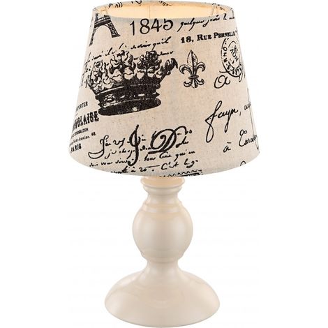 Tischleuchte Nachttischlampe Schlafzimmerleuchte Tischlampe kaffeefarben Textil Wohnzimmerlampe, Metall, 1x E14, DxH 17 x 28 cm