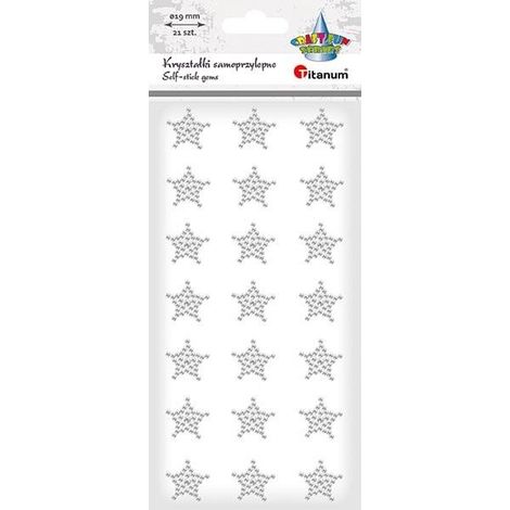 Estrellas de cristal autoadhesivas de 19x19 mm, 21 unidades