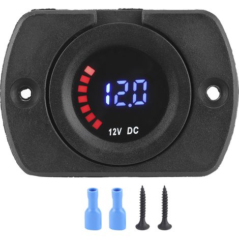 12V DC LED-Farbdisplay-Spannungsmesser mit Bedienfeld, Ersatzteil für Fahrzeugmodifikation (1/5)