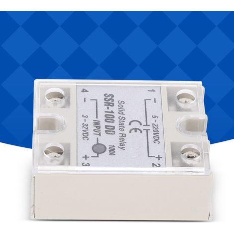 Hochwertiges DC/DC-SSR-Halbleiterrelais mit kontaktlosem Schalter, SSR-100DD 5–220 V DC (1/5)