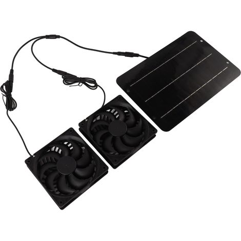 Kit de ventilateur solaire étanche et portable 10W 12V pour poulailler, serre, niche pour chien, abri de jardin, extraction, refroidissement, ventilation