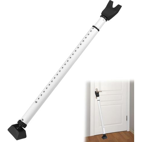Barre de Securite Porte, 73-115 cm Barre de Sécurité Réglable, Barre Télescopique Anti-effraction, pour Maisons de Location, Hôtels, Chambres (1/5)