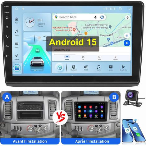 Pour Opel Vivaro A Renault Trafic 2001-2009 GPS Carplay Autoradio Android 15 2+64G CAM