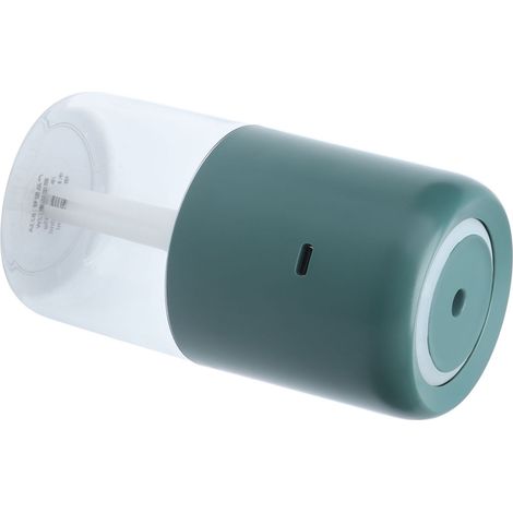 280-ml-Luftbefeuchter mit Einzelsprühfunktion, feinem Nebel, leisem Betrieb und warmer Atmosphäre, beleuchtet für Auto, Zuhause, Büro und Schreibtisch (Grün) (1/5)