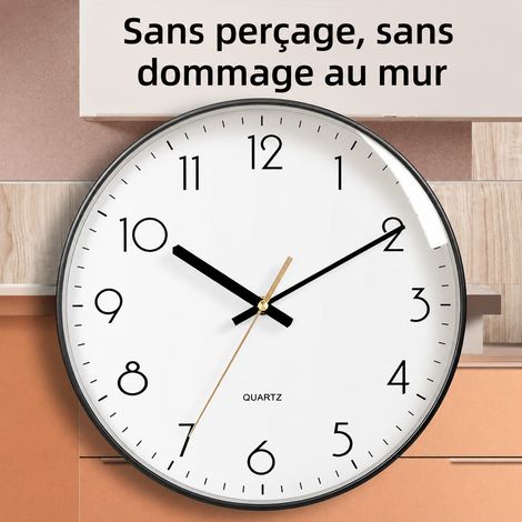 Horloge murale ronde dorée style nordique quartz silencieux 1 g 11 doré réf 6162 1 g – Livraison gratuite (1/5)