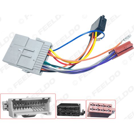 Compatible avec les câbles de mise à niveau audio ISO pour Buick/Chevrolet GMS/Hummer H3/Suzuki (prise et fil arrière d'origine du lecteur CD).