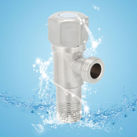Robinet d'arrêt de chauffe-eau en acier inoxydable brossé G1/2 po - Accessoires (1/5)