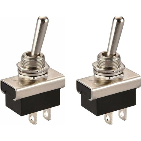 2 pièces Interrupteur à bascule en métal KN3D-101 12V 25A marche/arrêt 2 positions 2 broches interrupteur à bascule pour tableau de bord (1/5)