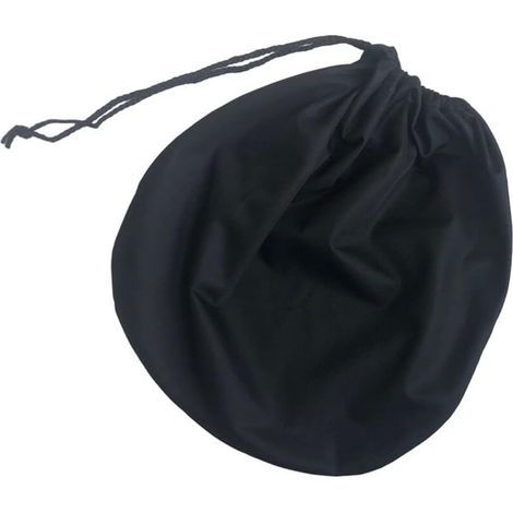 Housse de casque dimensions 43 x 47 cm en polyester anti poussière légère et portable pour casque de moto vélo équitation hockey et ski couleur noire (1/5)