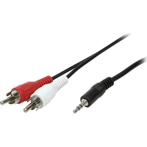 LogiLink CA1043 Cinch / Klinke Audio Anschlusskabel 5.00 m Schwarz (matt)
