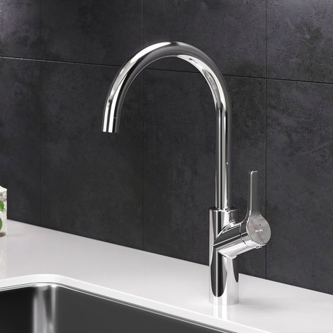 AM.PM Wasserhahn Küche drehbar Küchenarmatur Edelstahl Spültischarmatur Hochdruck Armatur Mischbatterie Küche gebürstet FXB07000 X-Joy S, Chrom (1/5)