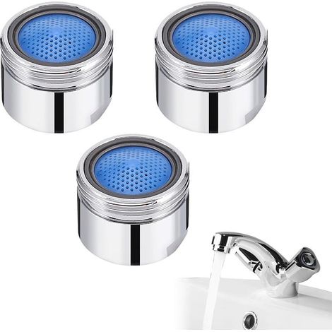 3 Pièces Filtre Robinet, Aerateur Robinet Economie Eau,Mousseur Mitigeur Baignoire,Aérateur De Robinet,Economiseur D'eau,Mousseur Robinet Cuisine (1/5)