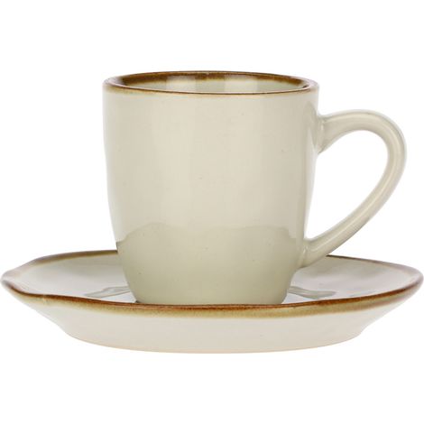 TAZZA CAFFE 90CC CON PIATTINO LINEA AVORIO CONCERTO