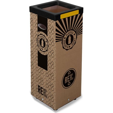 Contenitore per Rifiuti Plastica Cover Superiore in Plastica 29,4x29,4x73,4 cm in Cartone
