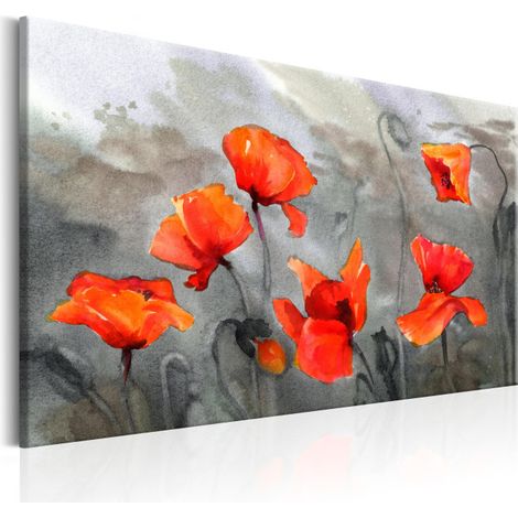 Tableau Imprimé "Poppies Watercolour" 60 x 90 cm (1/2)